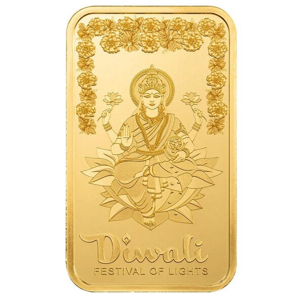 1 oz Gold Bar PAMP Suisse Diwali Lakshmi - Picture 2 of 4